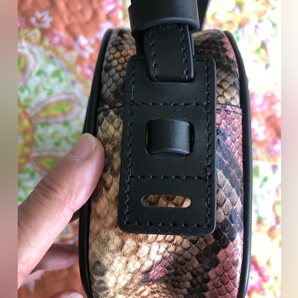 J/Slides Leather “Kandy” Crossbody Python Print B… - image 5